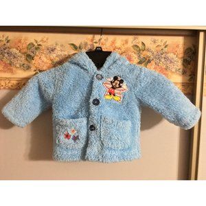 Disney 6-12 mos. Blue Mickey Mouse Hooded Casual Outdoor Jacket